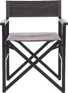 gqhnlup folding beach chair, outdoor camping chair modern comfortable leisure folding chair（dark grey）