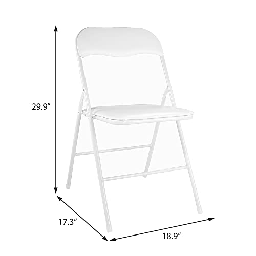 NBTiger 6 Pack Folding Chair with Soft Padded Seat and Backrest, Portable Steel Frame Chair for Commercial Meeting Wedding Party Event, Indoor Outdoor for Office School Backyard, 330lbs Capacity