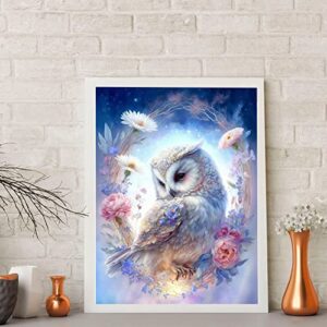 VeGuude Diamond Painting Kits for Adults, Owl 5D Diamond Art Kits, Full Drill DIY Crafts for Adults Home Wall Decor Gift Diamond Dots [11.8x15.7inch]