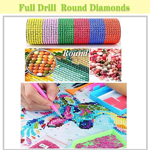 VIGEGU Diamond Painting Kits for Adults - 5D Diamond Art Kits for Adults Kids Beginner,DIY Flowers Full Drill Diamond Dots Gem Art Crafts for Home Wall Decor 12x16inch