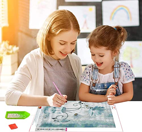 VIGEGU Diamond Painting Kits for Adults - 5D Diamond Art Kits for Adults Kids Beginner,DIY Flowers Full Drill Diamond Dots Gem Art Crafts for Home Wall Decor 12x16inch