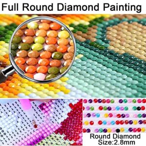 DIY 5D Diamond Painting Sunflower by Number Kits for Adults,Sunflower Diamond Painting Kits Round Full Drill Diamond Art Kits Flower Picture Arts Craft for Home Wall Art Decor 11.8x15.7 inch