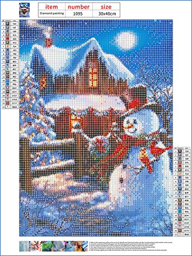 DoMyArt Diamond Painting Kits for Adults, Paint with 5D Crystal Diamonds Art with Accessories Tools(Canvas 15.7 x 11.8 inch) (Christmas Snowman)