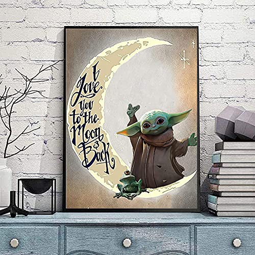 YIDUOART Diamond Painting Kits Yoda 5D DIY Diamond Painting Art Kits for Kids Adults, Full Drill Round Diamond Gem Art Kit Painting, Perfect for Home Wall Decor, 12 x 16 inch C