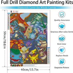 GemZono Diamond Painting Kits for Adults&Kids DIY 5D Diamond Art Paint with Round Diamonds Art Painting Kit for Home Wall Decor Gifts(40x50cm)