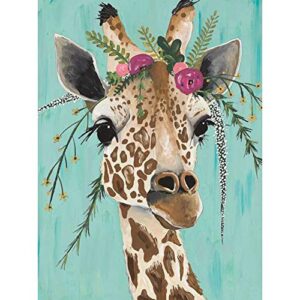 giraffe diamond painting kits, 5d diamond art kits full drill diamond painting kits for adults kids beginner, painting with diamonds arts and crafts for adults home wall decor 12x 16 inch