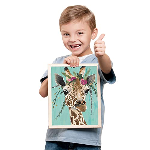 Giraffe Diamond Painting Kits, 5D Diamond Art Kits Full Drill Diamond Painting Kits for Adults Kids Beginner, Painting with Diamonds Arts and Crafts for Adults Home Wall Decor 12X 16 inch