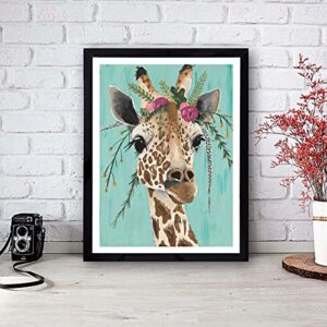 Giraffe Diamond Painting Kits, 5D Diamond Art Kits Full Drill Diamond Painting Kits for Adults Kids Beginner, Painting with Diamonds Arts and Crafts for Adults Home Wall Decor 12X 16 inch