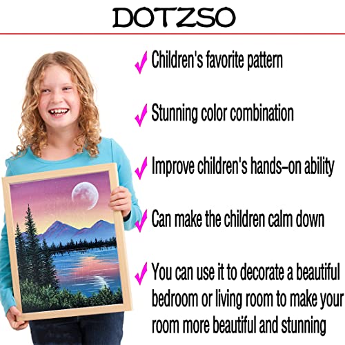 DOTZSO Pack of 6 Adult 5d Diamond Painting Kit, DIY Full Diamond Art kit with Diamond Painting Crystal Rhinestone Cross Stitch Cartoon Picture Art and Craft for Beginners (Clear)