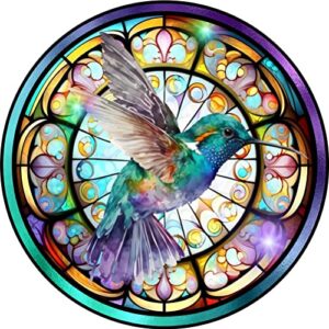 diy 5d diamond painting kits colorful hummingbird animals for adults beginner, diy full round drill diamond painting kit drill crystal diamond art kits for home decoration 30x30cm