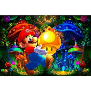 QUITEDEW Diamond Painting Kits for Adults Cartoon Beginners Round Full Drill 5D DIY Diamond Art Kits Anime Mushroom Super Cute Picture Art for Home Wall Decor Gift 11.8x15.7inch