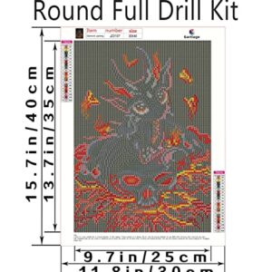 Diamond Painting Kits,Diamond Art Kit for Adults,5D Round Diamond Painting Kit Full Drill for Gift,Wall Décor