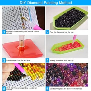 Adult Diamond Art Painting Kit,Beginner 5D Diamond Art Set,DIY Full Diamond Craft,Round Diamond Painting Kit,Green Elf Girl Gemstone Painting Kit,Craft Family Wall Art Deco[13.65x13.65 inches]