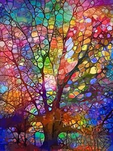 moomoh 5d diamond painting kits for adults - diamond art kits for adults kids beginner,diy tree of life full drill paintings with diamonds gem art for adults home wall decor gifts 11.8x15.7inch