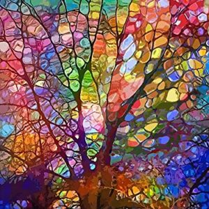MOOMOH 5D Diamond Painting Kits for Adults - Diamond Art Kits for Adults Kids Beginner,DIY Tree of Life Full Drill Paintings with Diamonds Gem Art for Adults Home Wall Decor Gifts 11.8x15.7inch