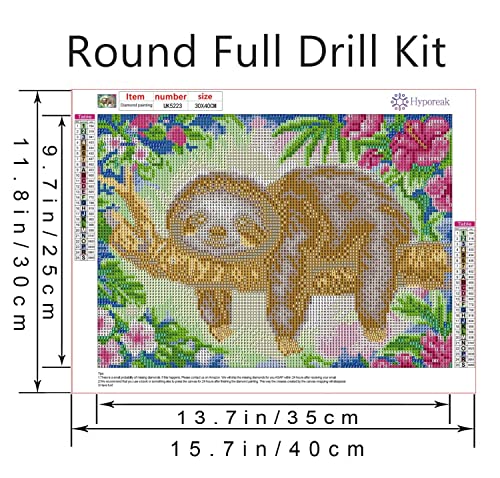 Hyporeak Diamond Painting Kits for Adults,Diamond Art Kit,5D Diamond Painting Kit Full Drill Round for Gift,Wall Decor,Relaxing(12x16)