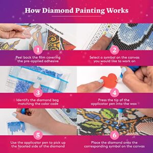 DIAMOND ART CLUB Starry Night- Night Music 5D Diamond Painting Kit, Star Diamond Canvas, Square Diamond Art for Adults and Kids, 13" x 18" (33 x 46 cm)