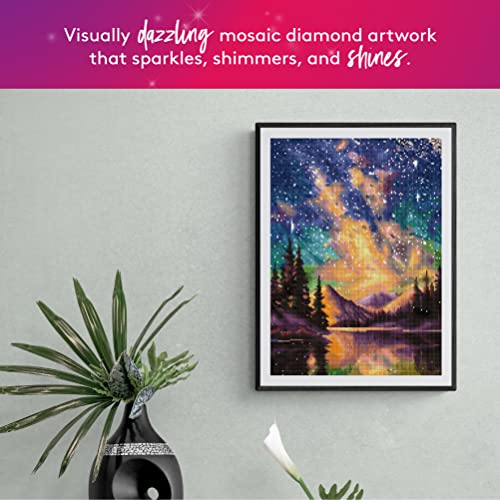 DIAMOND ART CLUB Starry Night- Night Music 5D Diamond Painting Kit, Star Diamond Canvas, Square Diamond Art for Adults and Kids, 13" x 18" (33 x 46 cm)