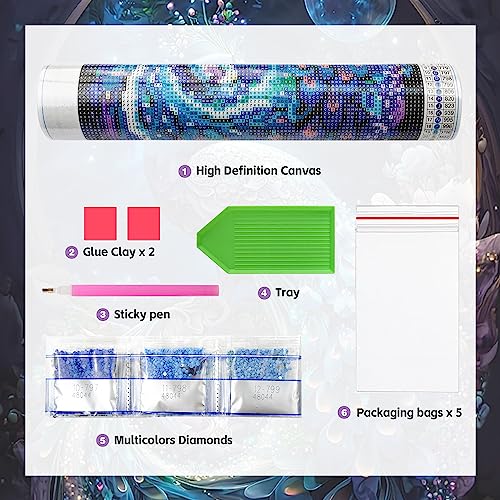 Buewutiry Peacock Diamond Painting Kits for Adults, DIY 5D Full Drill Diamond Art Kit for Adults Beginner, Diamond Dots Painting Craft for Home Wall Decor 12x16 Inch (Peacock)