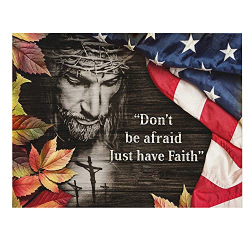 Father's Day Gift, Diamond Painting Kits for Adults, 5D Diamond Painting Jesus Diamond Art DIY Round Full Diamond Mosaic Kit Craft 12" x 16" Don't be Afraid, Just Have Faith