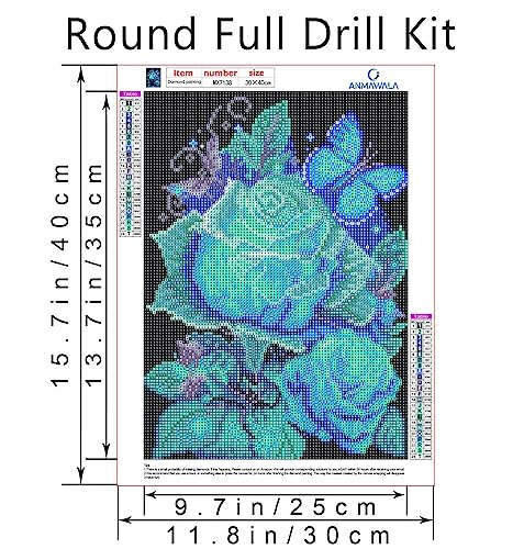 Anmawala Diamond Painting Kits for Adults,Diamond Art Kit Full Drill,5D Paint with Diamond for Wall Decor, Gift.