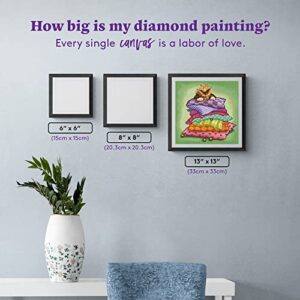 DIAMOND ART CLUB Princess and The Pea Kitty Diamond Painting Kit, Cat-Princess Diamond Canvas, Square 5D Diamond Art for Adults and Kids, 13" x 13" (33 x 33 cm)