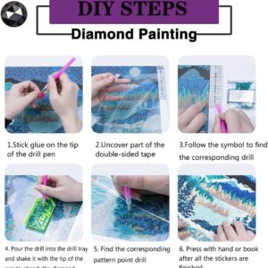 Cardinal Birds Diamond Painting Kits for Adults Beginners - Inspirational 5D Full Drill Round Diamond Art Kits Diamond Dots Paintings with Diamonds Gem Art Picture Crafts Home Decor