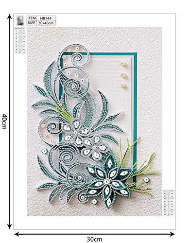 LIULIMI Partial Drill Diamond Painting, Small 5D Diamond Painting Kits Special Shape for Adults & Kids Diamond Flowers Picture, Christams Home Wall Decor 30 X 40 CM/12 X 16in (Flower I)