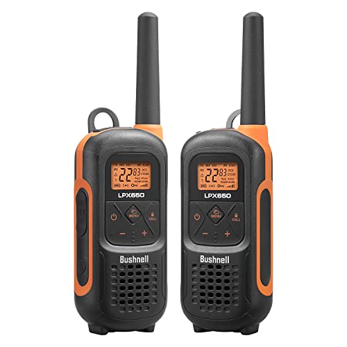 New Bushnell LPX650 Walkie Talkies - Waterproof Long Range Two Way Radios, IP67 Rugged Floating Design, USB-C Rechargeable - Equipped for Wherever Life Takes You (2 Pack)