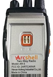 Arcshell Rechargeable Long Range Two-Way Radios with Earpiece 4 Pack Walkie Talkies Li-ion Battery and Charger Included