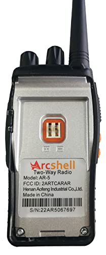 Arcshell Rechargeable Long Range Two-Way Radios with Earpiece 4 Pack Walkie Talkies Li-ion Battery and Charger Included