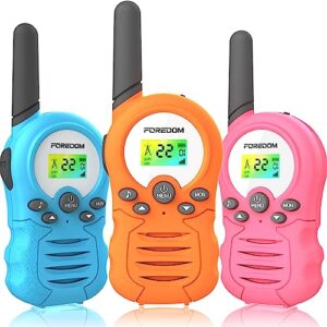 foredom t388a walkie talkies for kids, 3 pack kids walkie talkies for boys & girl