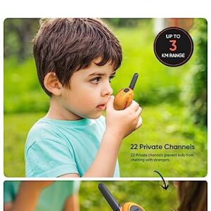 FOREDOM FD688 Rechargeable Walkie Talkies for Kids Long Range with Flashlight, 2 Pack