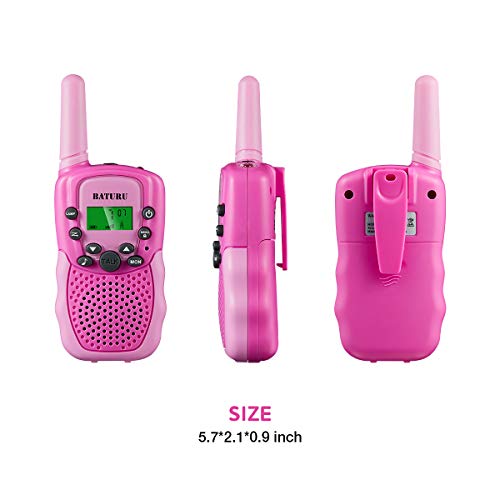 Walkie Talkies,Walkie Talkies for Kids 22 Channels 2 Way Radio with Backlit LCD Screen & LED Flashlight, Birthday Gifts Toys for Girls(Pink,2 Pack)