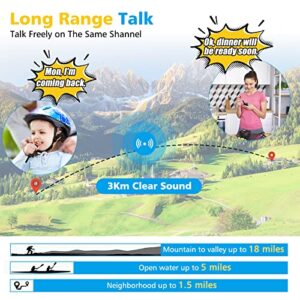 Rechargeable Walkie Talkies for Adults Long Range, 3 Pack FRS Walkie Talkies Two-Way Radios with 22 Channels, Crystal Voice, VOX, USB-C Charging for Camping Hiking, Li-ion Batteries Include