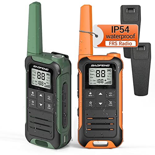 Walkie Talkies for Adults Long Range Baofeng Two Way Radio Hiking Accessories Camping Gear Toys for Kids with Flashlight,NOAA Weather Alert Scan,VOX,22 Channel,Easy to Use(No Battery Charger)