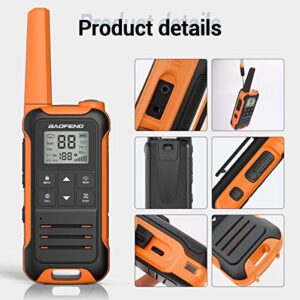 Walkie Talkies for Adults Long Range Baofeng Two Way Radio Hiking Accessories Camping Gear Toys for Kids with Flashlight,NOAA Weather Alert Scan,VOX,22 Channel,Easy to Use(No Battery Charger)