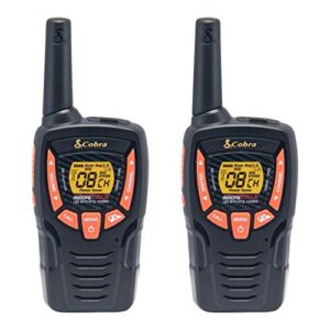 cobra acxt390 walkie talkies for adults - rechargeable, lightweight, 22 channels, 23-mile range two-way radios with vox (2-pack)