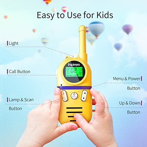 Walkie Talkies for Kids Rechargeable, 48 Hours Working Time 3 Miles Range 22 Channels 2 Way Radio, Birthday Gifts for Boys Girls, Family Games Outdoor Hiking Camping,3-12 Years Old Toys 3 Pack