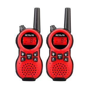 retevis rt38 walkie talkies for kids 2 pack,toy walkie talkie with 22 ch vox usb port flashlight,toy walkie talkie for 5-13 boys girls outdoor camping games indoor(red)