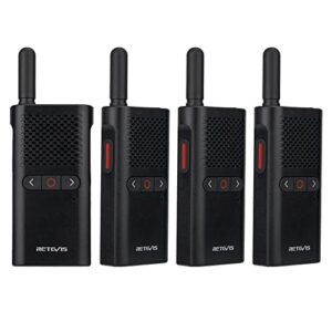 retevis rb28b walkie talkies for adults,two way radios long range rechargeable,1500mah battery,usb charging,mini 2 way radio handheld for easter gifts hiking outdoor camping trip hunting(4 pack)