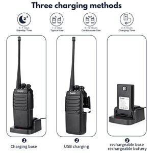 Seodon Walkie Talkies for Adults with Backup Batteries for Each Walkie Talkie Long Range Two Way Radio with Earpieces 3 Pack