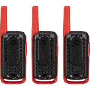 Motorola Solutions T210TP Two-Way Radio Black W/Red Three-Pack