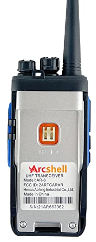 Arcshell Rechargeable Long Range Two-Way Radios with Earpiece 2 Pack Walkie Talkies Li-ion Battery and Charger Included