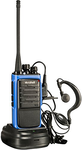 Arcshell Rechargeable Long Range Two-Way Radios with Earpiece 2 Pack Walkie Talkies Li-ion Battery and Charger Included