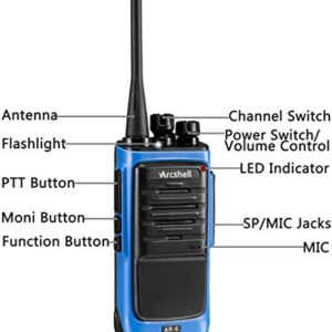 Arcshell Rechargeable Long Range Two-Way Radios with Earpiece 2 Pack Walkie Talkies Li-ion Battery and Charger Included