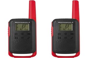 motorola solutions t210 two-way radio black w/red two-pack