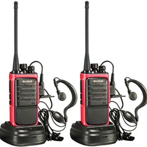 Arcshell Rechargeable Long Range Two-Way Radios with Earpiece 2 Pack Walkie Talkies Li-ion Battery and Charger Included