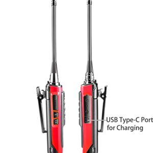 Arcshell Rechargeable Long Range Two-Way Radios with Earpiece 2 Pack Walkie Talkies Li-ion Battery and Charger Included