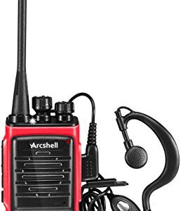 Arcshell Rechargeable Long Range Two-Way Radios with Earpiece 2 Pack Walkie Talkies Li-ion Battery and Charger Included